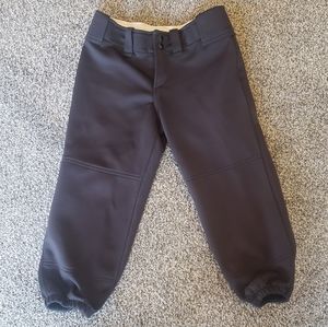 Mizuno girls black softball pants